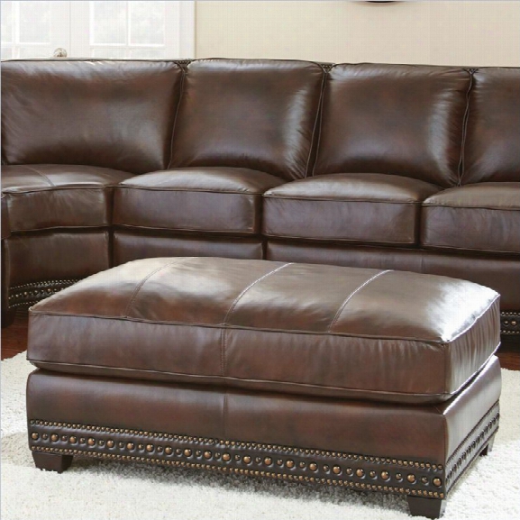 Steve Silver Company Henry Ottoman In Antique Brown