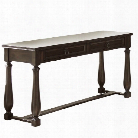 Steve Silver Company Leona Sofa Table In Dark Hand Rubbed Finish