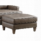 Tommy Bahama Cypress Point Hughes Leather Ottoman in Gray