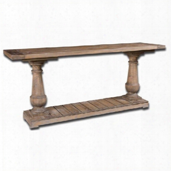 Uttermost Stratford Rustic Console Table In Stony Gray Wash