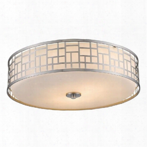 Z-lite Elea 3 Light Flush Mount In Brushed Nickel