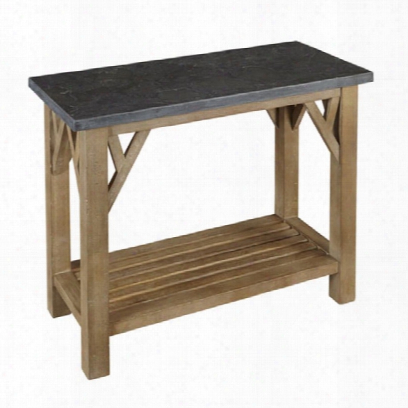 A-america West Valley Console Table In Rustic Wheat