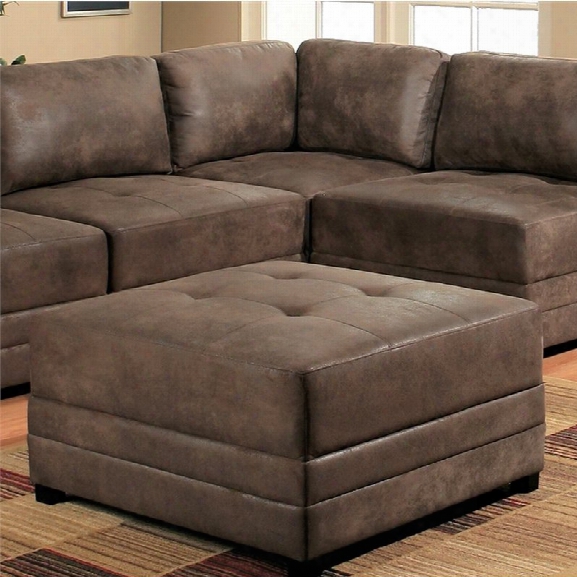 Abbyson Living Grayson Ottoman In Antique Brown