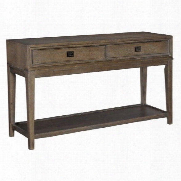 American Drew Park Studio 2 Drawer Wood Console In Taupe