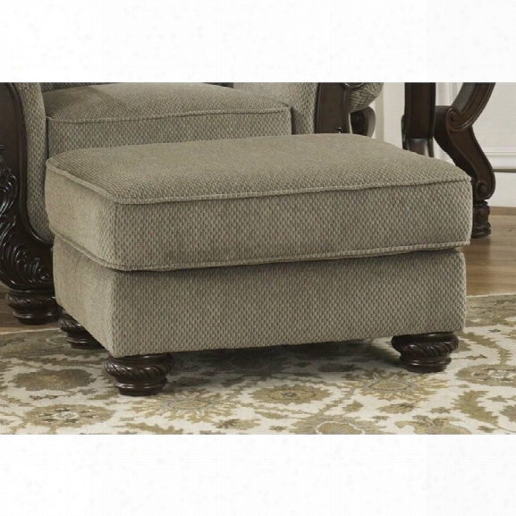 Ashley Martinsburg Chenille Ottoman In Meadow