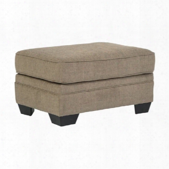 Ashley Tailya Fabric Ottoman In Barley