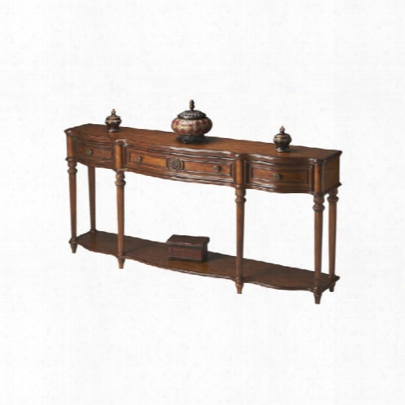 Butler Specialty Console Table In Vintage Oak