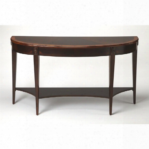 Butler Specialty Masterpiece Demilune Console Table In Dark Brown