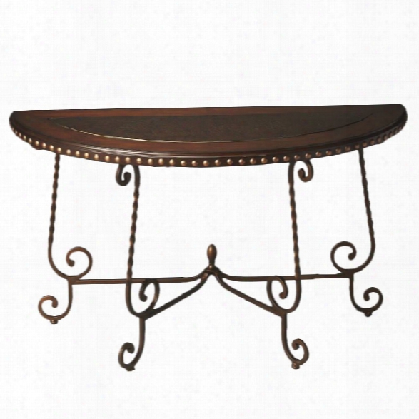 Butler Specialty Metalworks Nottingham Demilune Console Table In Metal