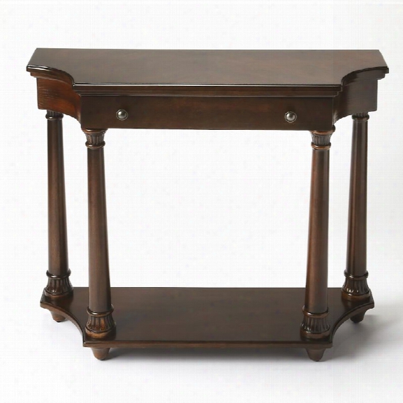 Butler Specialty Plantation Cherry Hobson Console Table In Dark Brown