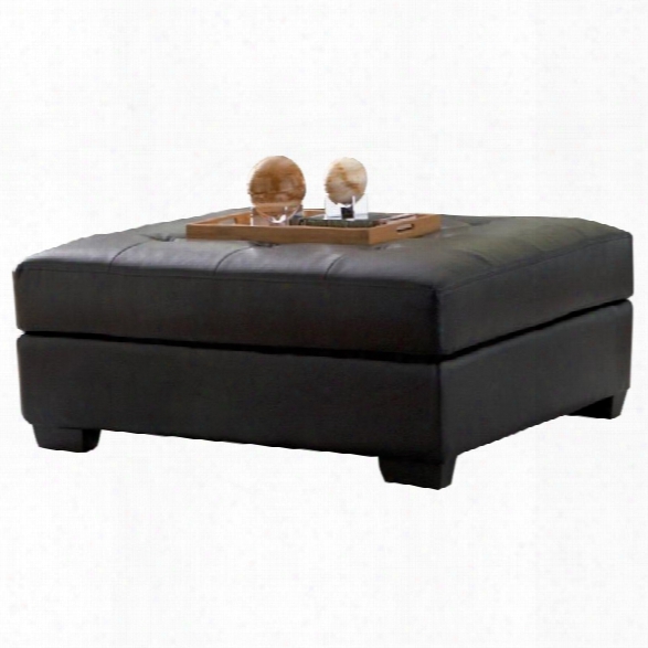 Coaster Darie Leather Cocktail Ottoman In Black