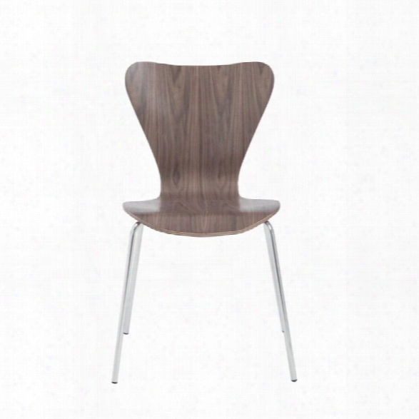 Eurostyle Tendy Stacking Chair In Walnut (set Of 4)