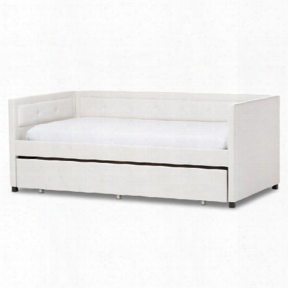 Frank Faux Leather Twin Daybed In White