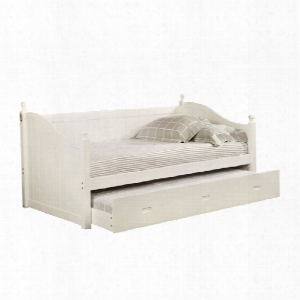 Furniture Of America Emerson Twin Daybed With Trundle In White