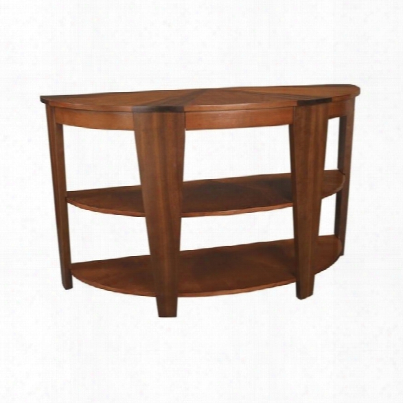 Hammary Oasis Demilune Sofa Table In Cherry/walnut