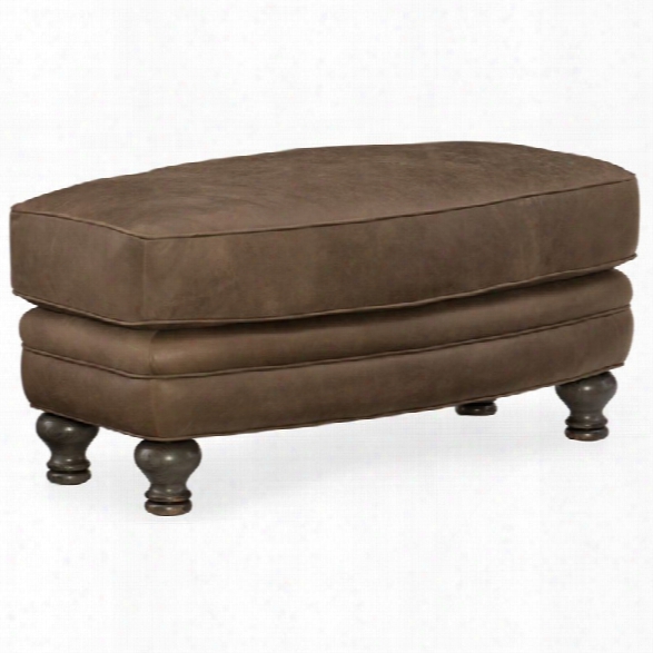 Hooker Furniture Alexa Leather Ottoman In Brown