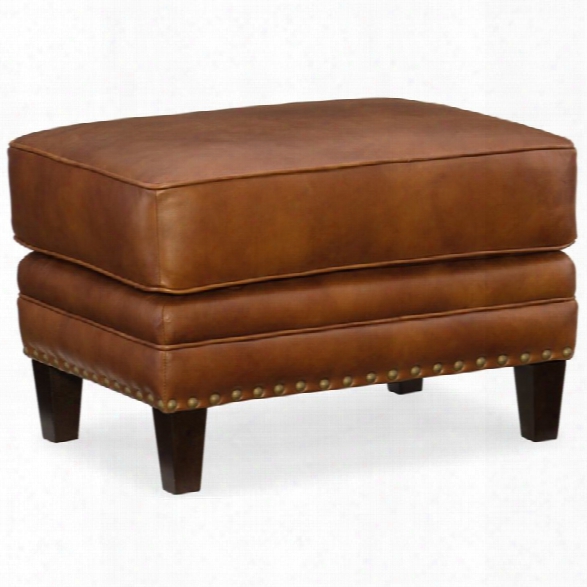 Hooker Furniture Exton Leather Ottoman In Brown