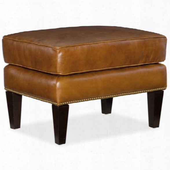 Hooker Furniture George Leather Ottoman In Brown