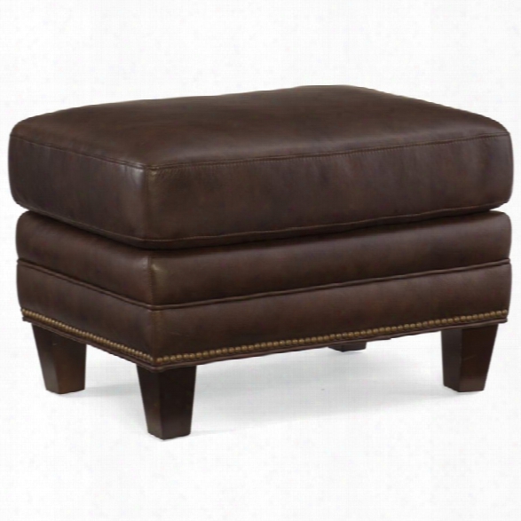 Hooker Furniture Marriott Leather Ottoman In Brown