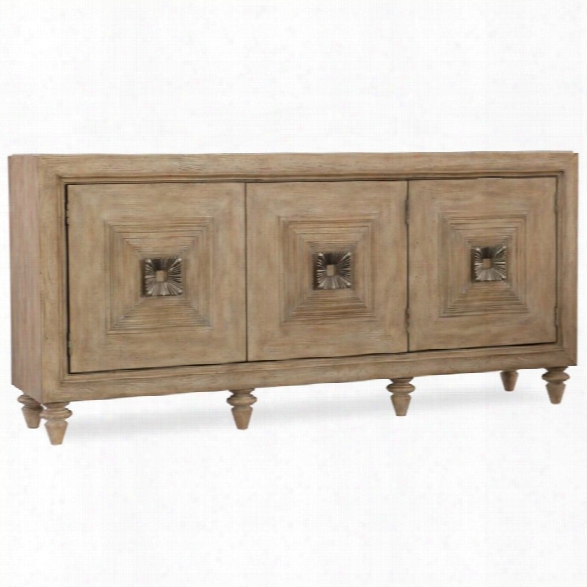 Hooker Furniture Melange Paramount 3 Door Console Table In Light Brown