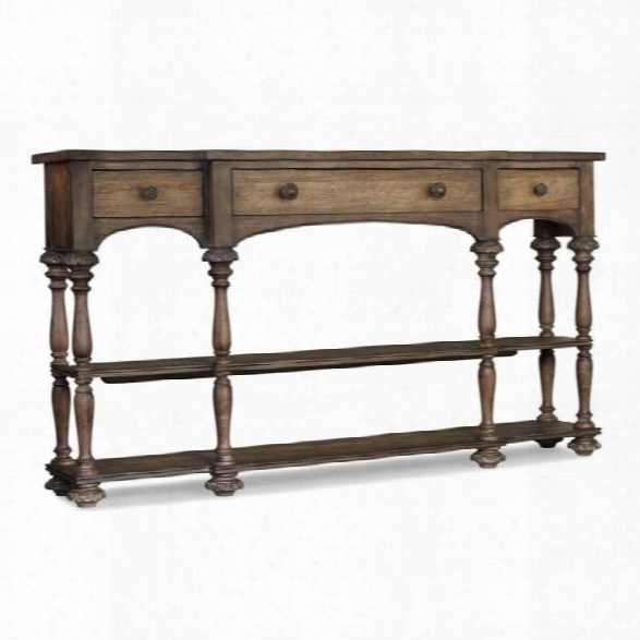 Hooker Furniture Rhapsody Thin Console Table In Rustic Walnut