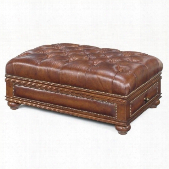 Hooker Furniture Seven Seas Leather Ottoman In Constitution Justice