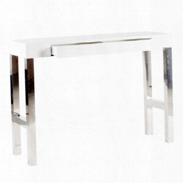 Moe's Turaa Console Table In White Lacquer