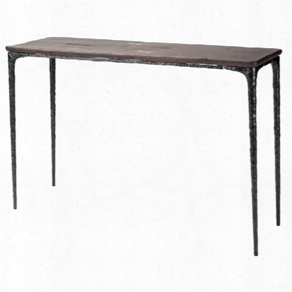Nuevo Kulu Console Table In Seared Brown And Black