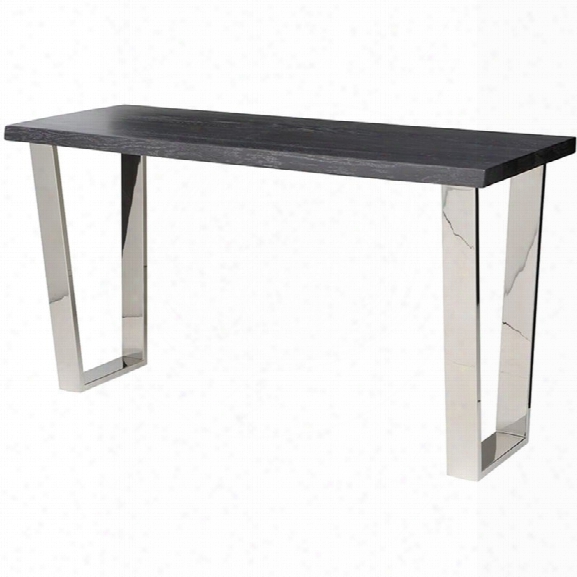 Nuevo Versailles Console Table In Oxidized Gray