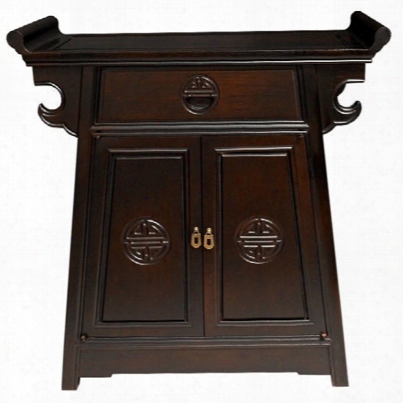 Oriental Furniture Altar Cabinet In Two Tone