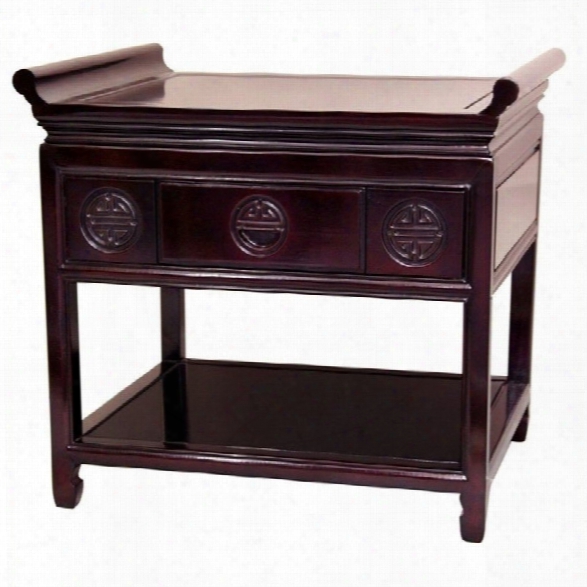 Oriental Furniture Altar Table In Rosewood-22 Inches