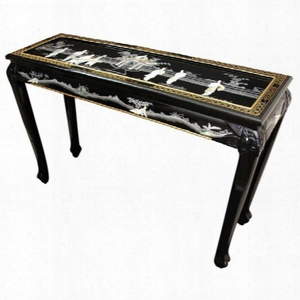 Oriental Furniture Console Table In Black