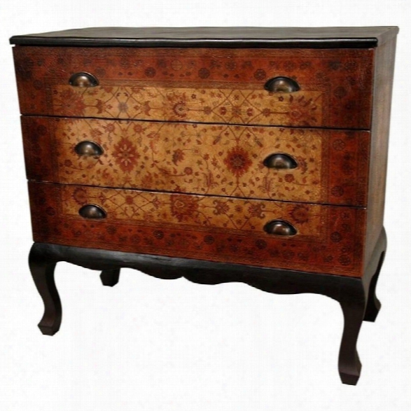 Oriental Furniture Olde-worlde Euro Console In Brown