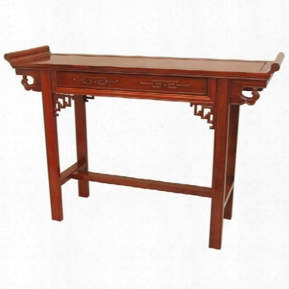 Oriental Furniture Qing Hall Table In Honey