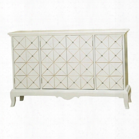 Pulaski Accents Credenza In White And Gold