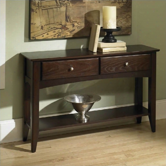 Riverside Furniture Metro Ii Sofa Table In Ebony Brown