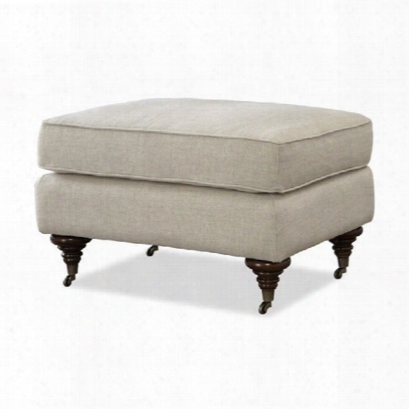Universal Furniture Churchill Upholstered Ottoman In Linen