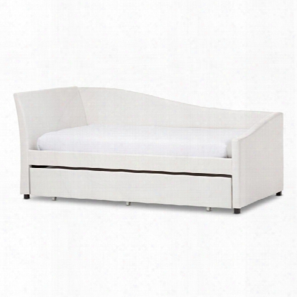 Vera Faux Leather Twin Daybed In White