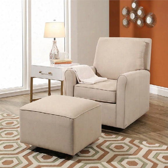 Abbyson Living Addie Gliding Chair In Cream