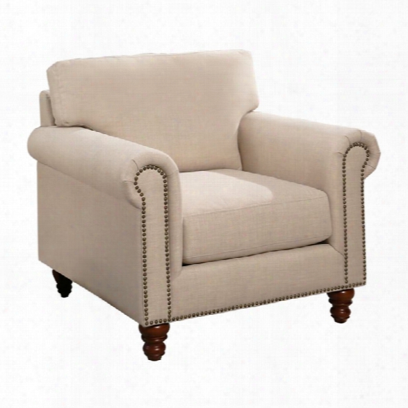 Abbyson Living Liza Accent Chair In Ivory