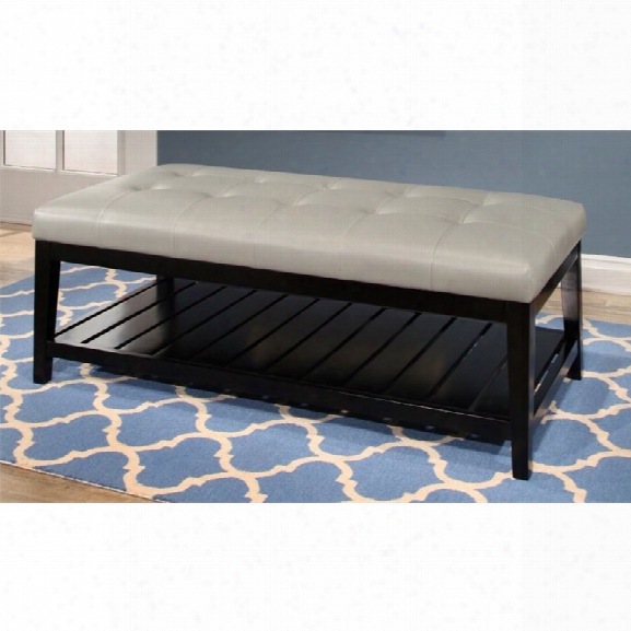 Abbyson Livint Maltz Coffee Table Ottoman In Gray