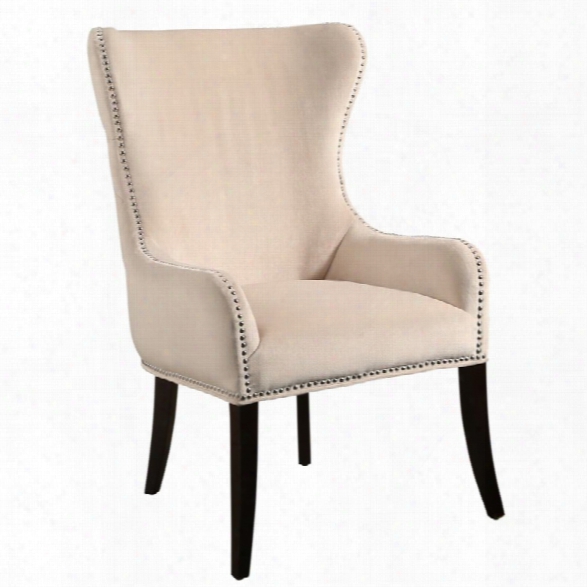 Abbyson Living Nina Tufted Velvet Chair In Ivory