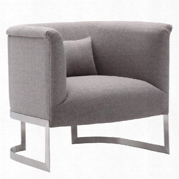 Armen Living Elite Accent Chair In Gray