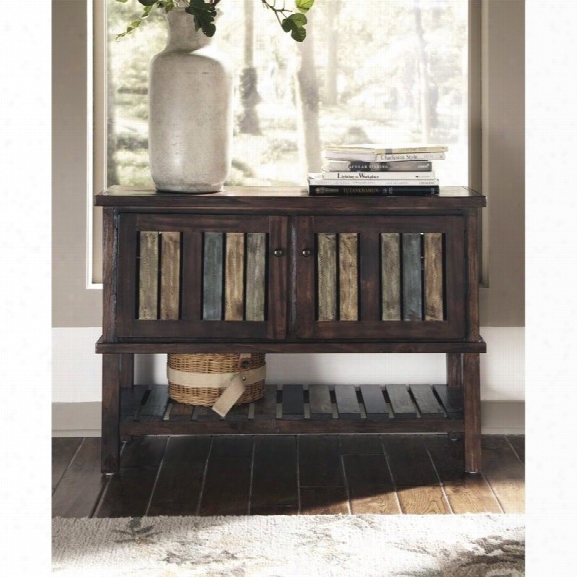 Ashley Mestler Console Table In Rustic Brown