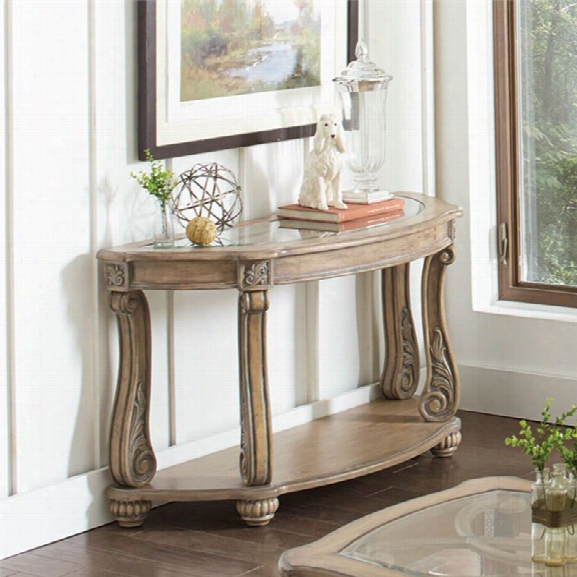 Coaster 1 Shelf Console Table In Antique Linen