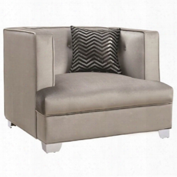 Coaster Caldwell Contemporary Upholstered Chair In Silver