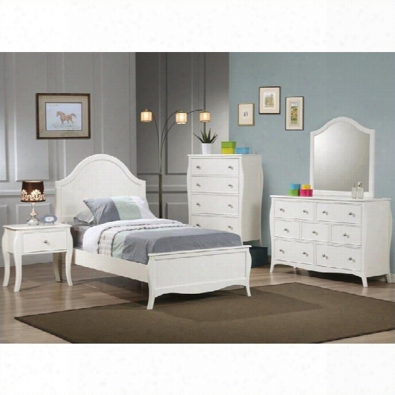 Coaster Dominique 3 Piece Bedroom Set In White Finish