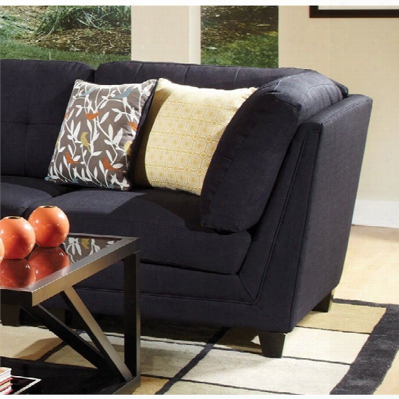 Coaster Keaton Sectional Corner Chair In Midnight Blue