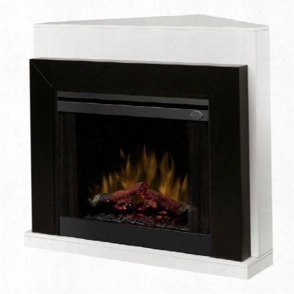 Dimplex Ebony Covertable Corner Electric Fireplace Black/white