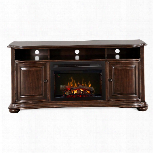 Dimplex Henderson Media Elecric Fireplace With Logs In Cherry